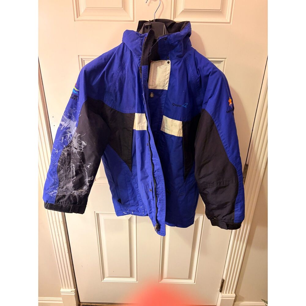 Marker 2002 Salt Lake City Olympics Hooded Ski Winter Coat Blue Men's Large